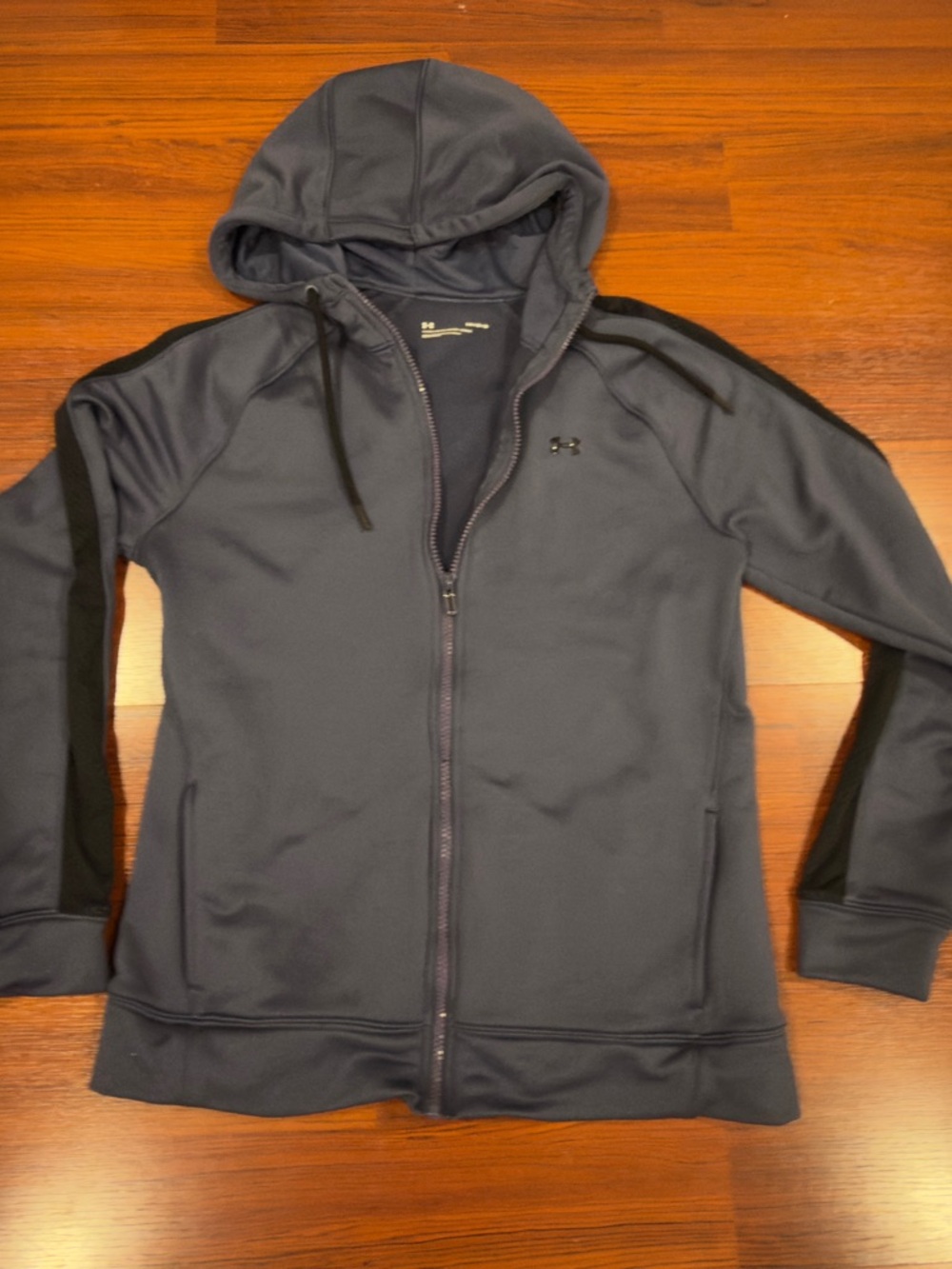 LG women’s Hooded Full-Zip Performance Jacket - Dark Gray with Black Panels